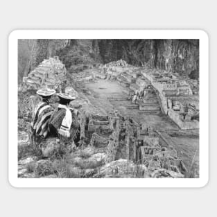 Machu Pichu flute players Sticker